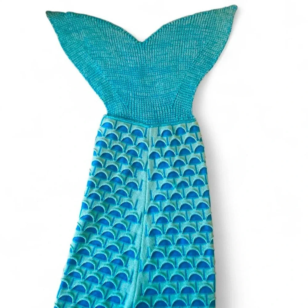 Mermaid Lap Blanket, Blue 64